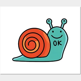 Cute Snail Posters and Art